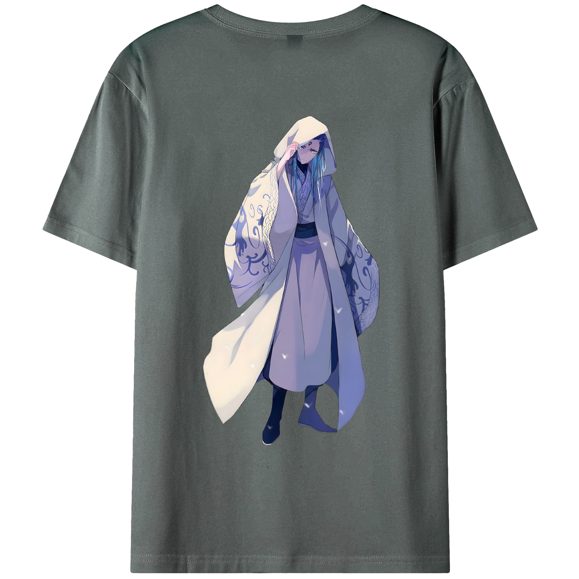 （画像用） Ne Zha 2 ナタ 魔童の大暴れ 綿100％ メンズ半袖Tシャツ（バックプリント） 通気性